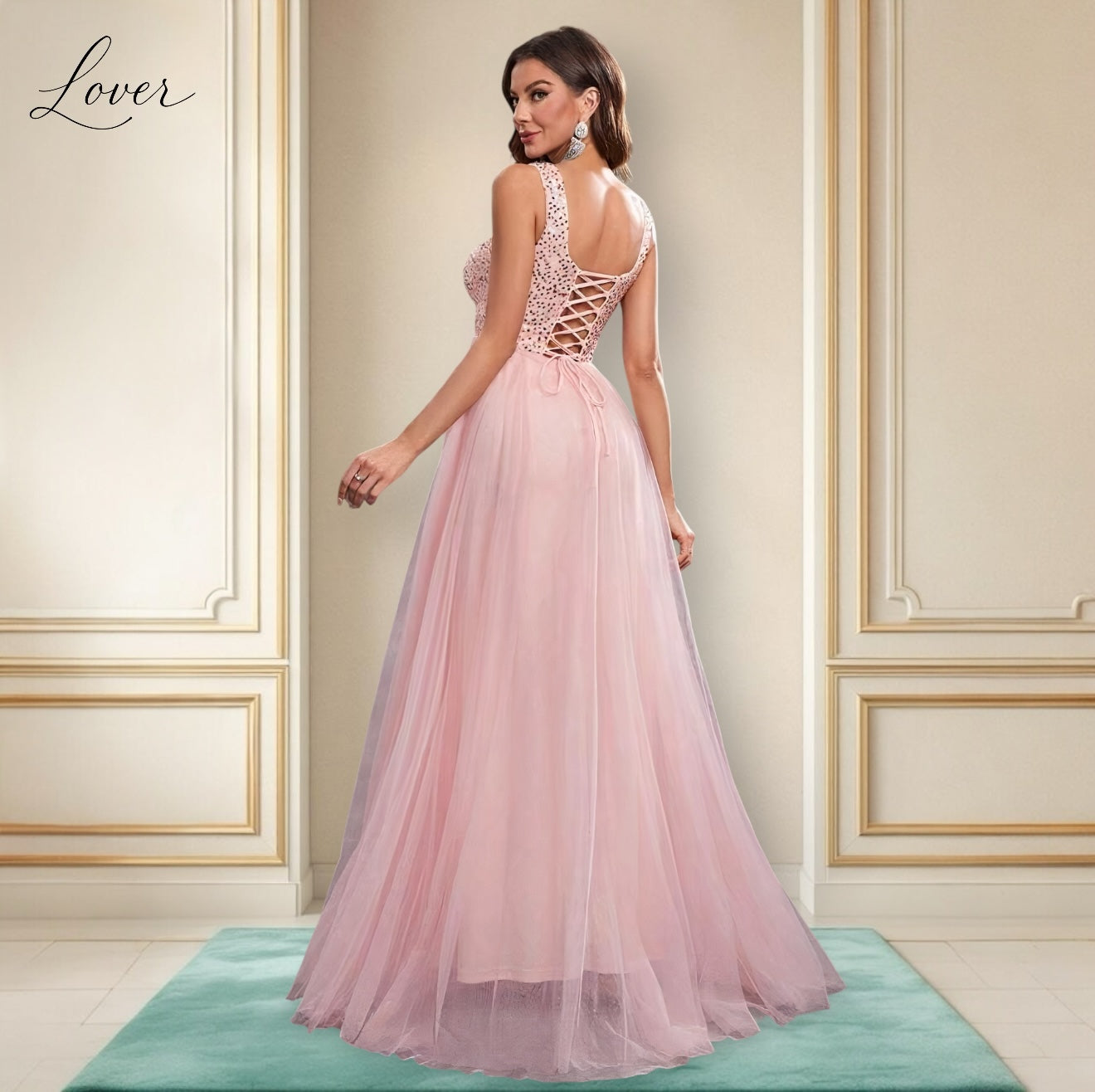 Vestido candy pink con detalles en top