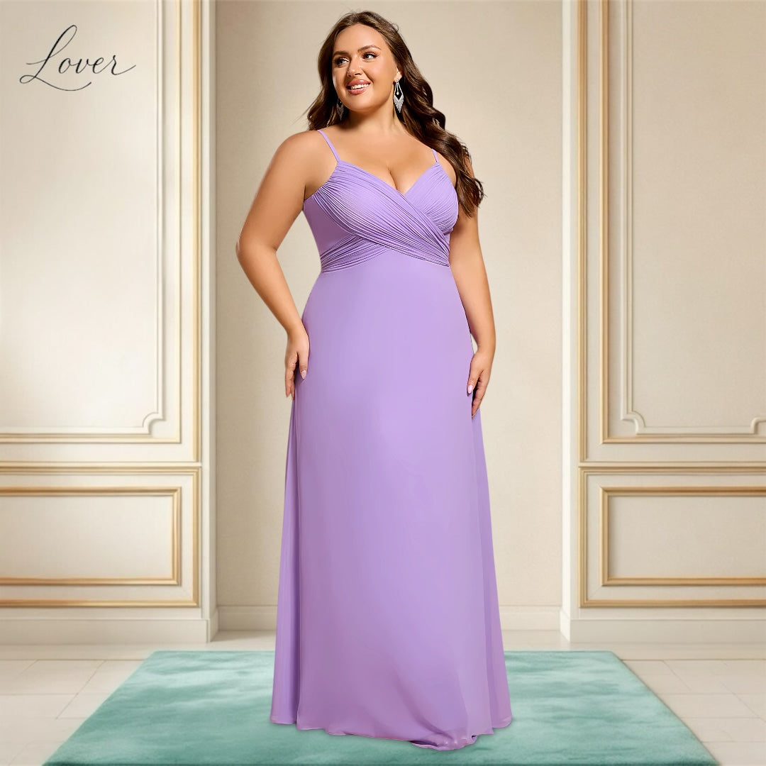 Vestido lila de tirantes con espalda cowl
