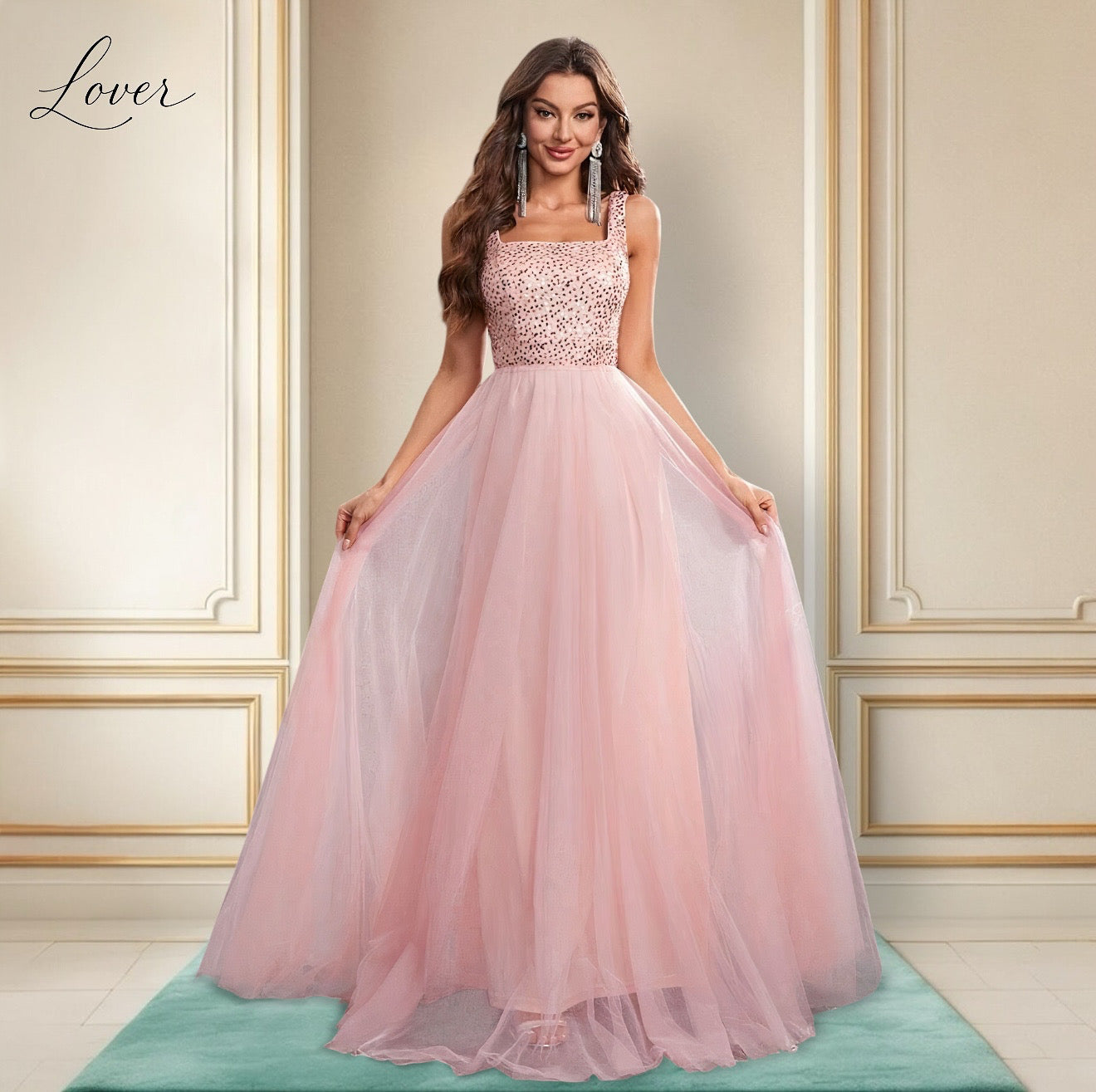 Vestido candy pink con detalles en top