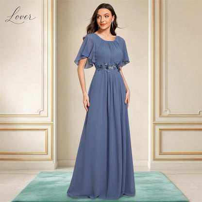 Vestido dusty blue halter de manga