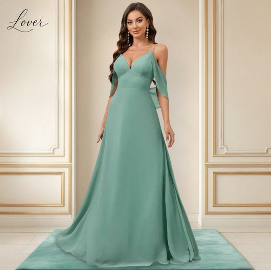 Vestido verde menta de manga suelta