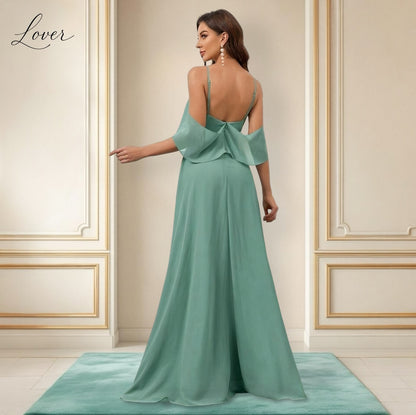 Vestido verde menta de manga suelta