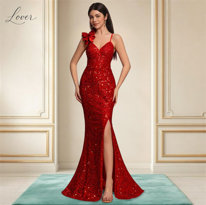 Vestido rojo de lentejuelas