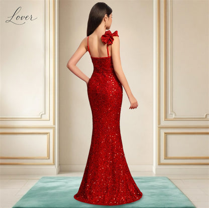 Vestido rojo de lentejuelas