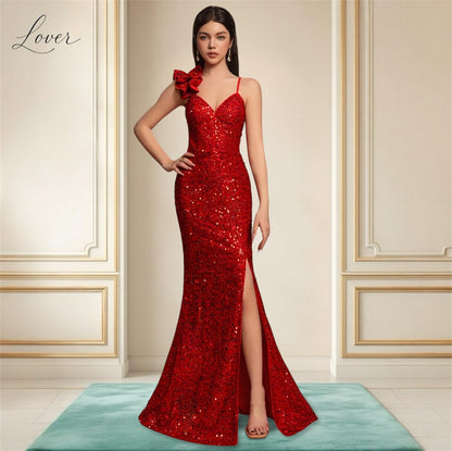 Vestido rojo de lentejuelas