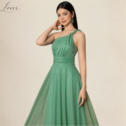 Vestido verde mineral green de tul
