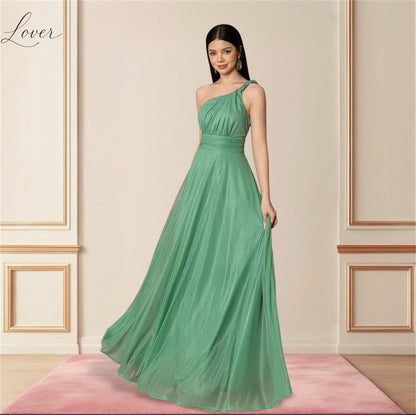 Vestido verde mineral green de tul
