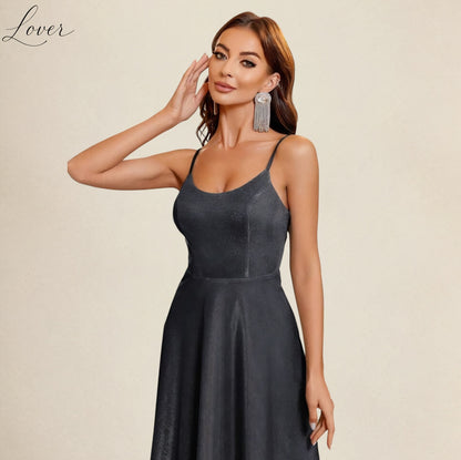 Vestido negro de brillos