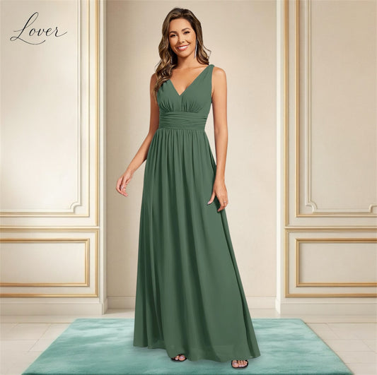 Vestido verde eucalipto de tirantes