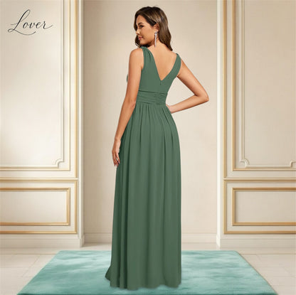 Vestido verde eucalipto de tirantes