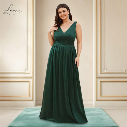 Vestido verde con brillos