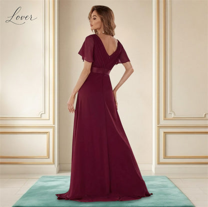 Vestido vino con mangas