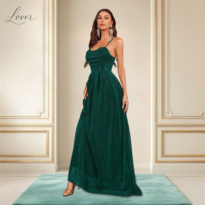 Vestidos verde esmeralda de brillos