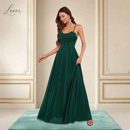 Vestidos verde esmeralda de brillos