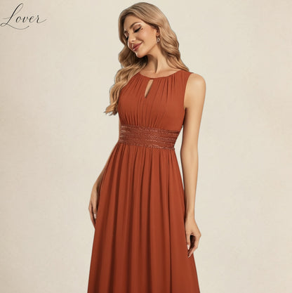Vestido terracota halter
