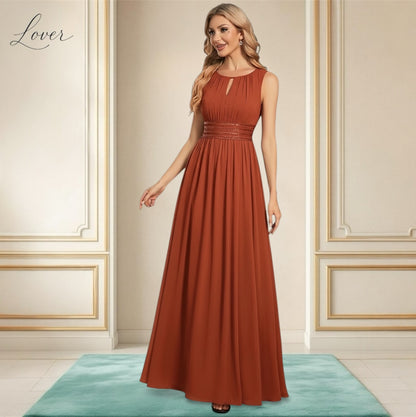 Vestido terracota halter