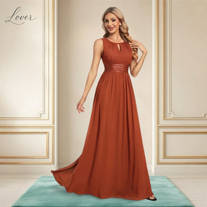 Vestido terracota halter