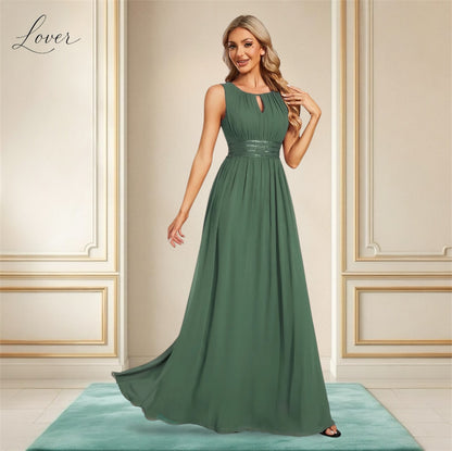 Vestido verde eucalipto halter