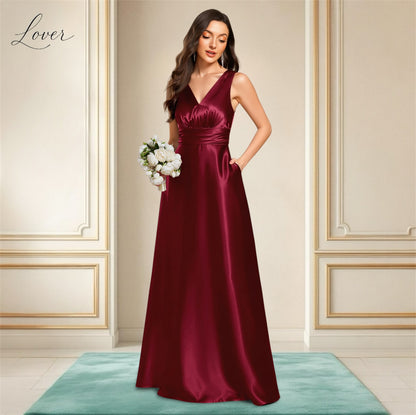 Vestido vino de satin