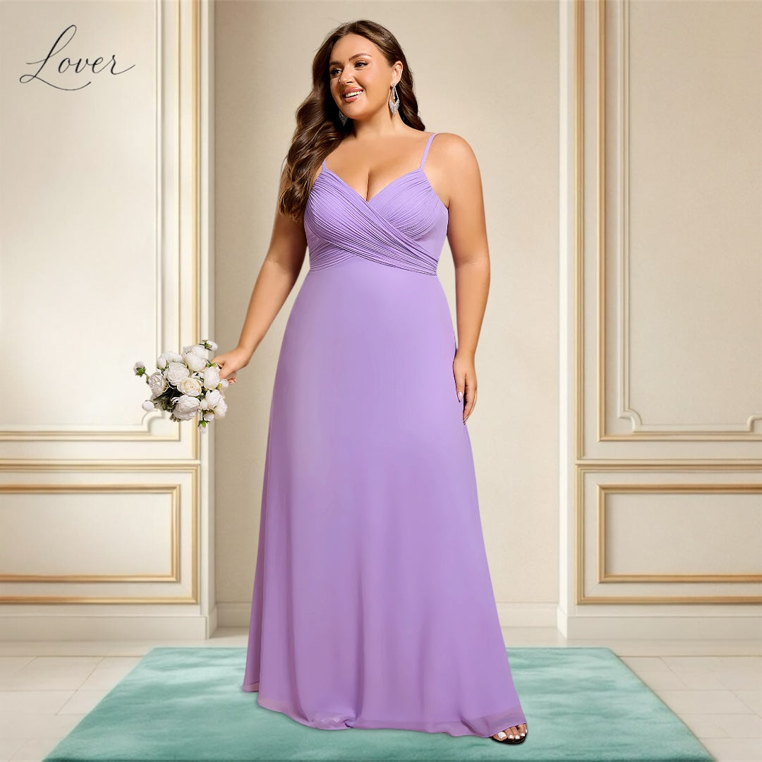 Vestido lila de tirantes con espalda cowl